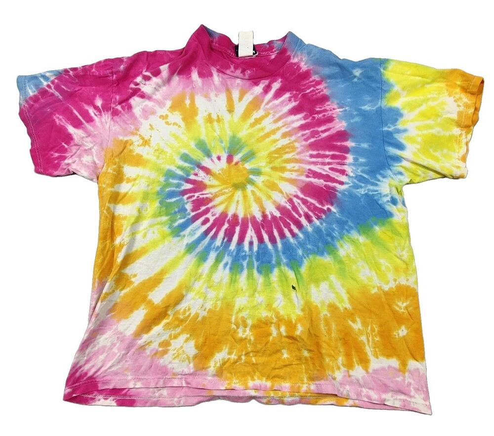 Freeze Shirt Mens XL Multicolor Spiral Tie Dye Graphic Tee Rainbow Festival